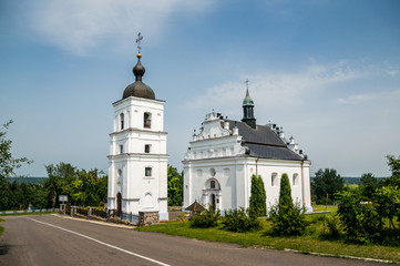Fototapeta na wymiar Elias Church in the village Subbotov, Ukraine. Ancient orthodox temple