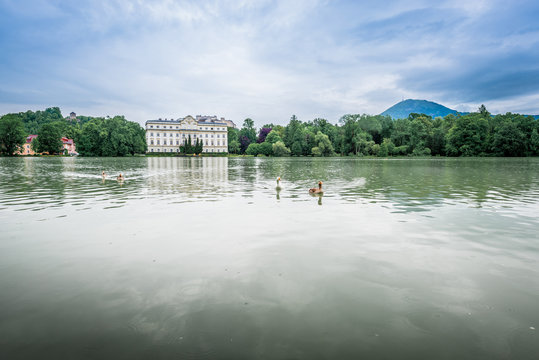 Schloss Leopoldskron palace in Salzburg, Austria.