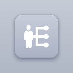 A network of people button, best vector