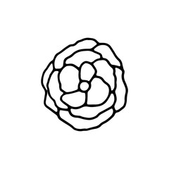 botanical flower garden element icon. hand drawing isolated object