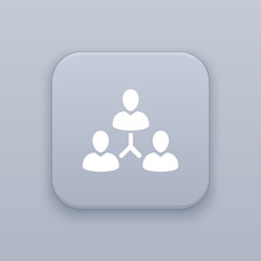 Management Team Hierarchy button, best vector