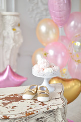 One year birthday decorations. Decorations for holiday party. 