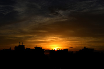 Obraz premium Mallorca's Urban Sunset