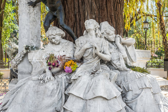 The gazebo of Becquer in Seville, Andalusia, Spain.