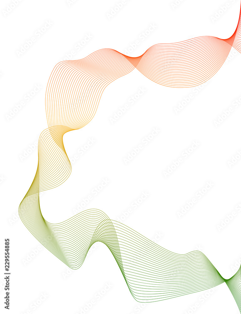 Aufkleber wavy lines form spiral ribbon design element effect 3d22