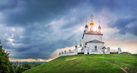 Федосьино городище с Успенским храмом в Епифани Assumption Church on the Fedosino Hill  in Epifan