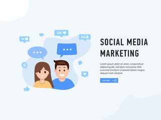 Social media marketing poster