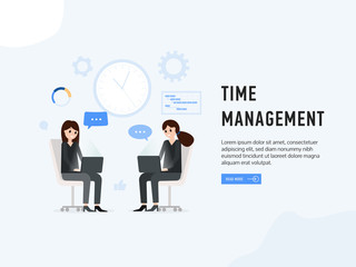 Time management web page poster