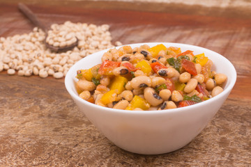 Cooked Fradinho beans Salad