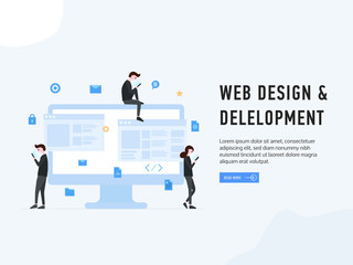 Web design and development poster