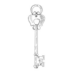 sketch of an old key