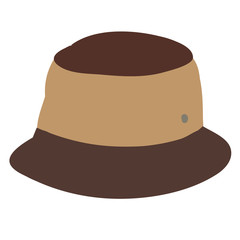 white background, fashionable men's hat