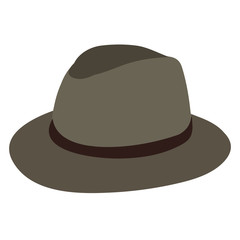 vector, on a white background, fashionable men's hat
