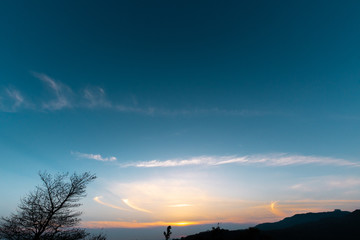 朝焼けの空 / 北海道のキャンプ場