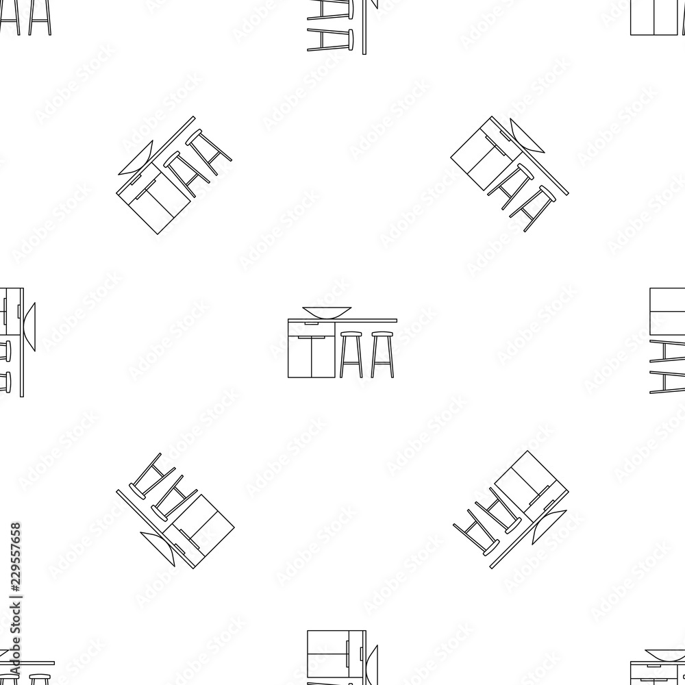 Poster modern kitchen table pattern seamless vector repeat geometric for any web design
