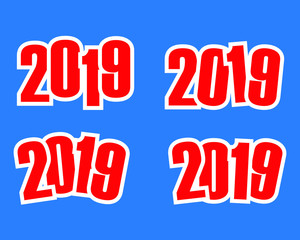 2019 logo sign of new year