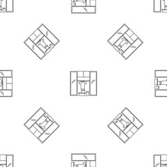 Clothes and shoes furniture pattern seamless vector repeat geometric for any web design