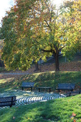 park string in autumn 