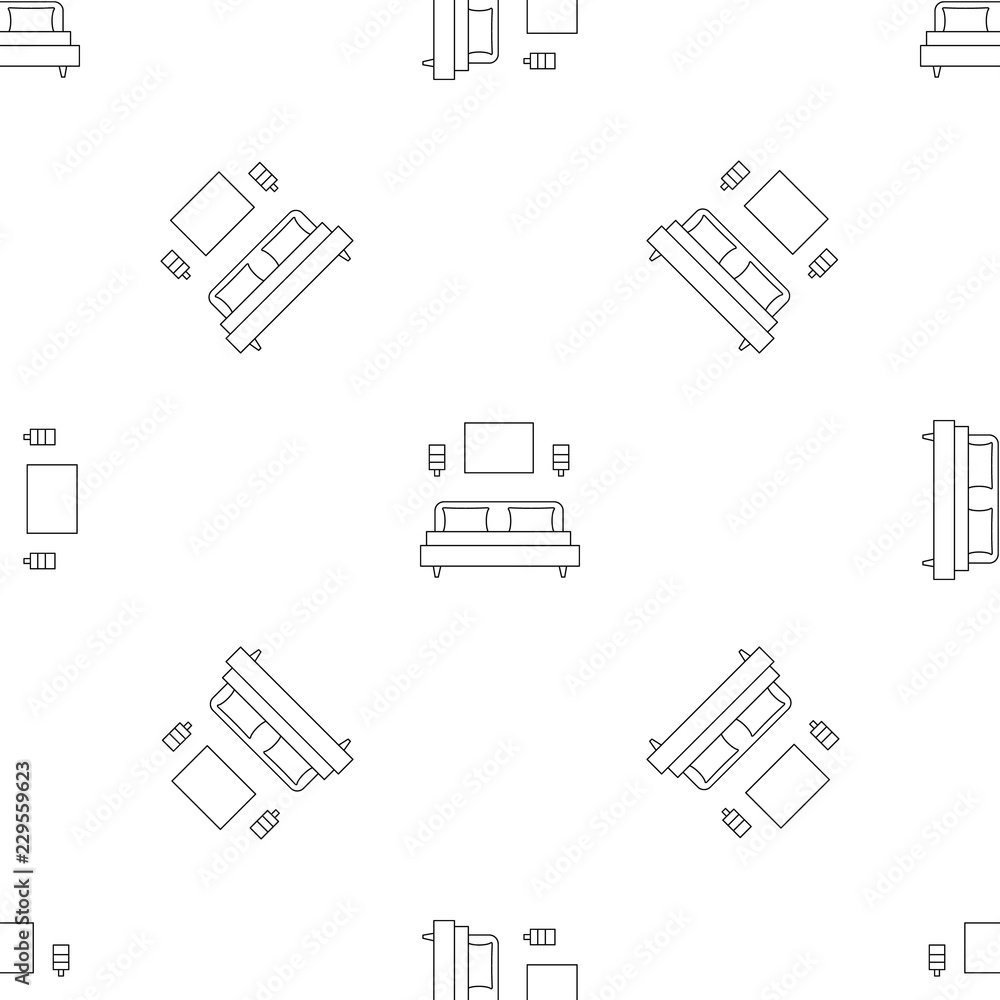 Poster sleeping room bed pattern seamless vector repeat geometric for any web design