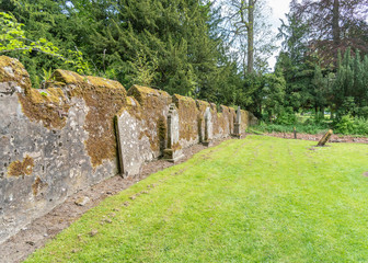 old cemetery wall