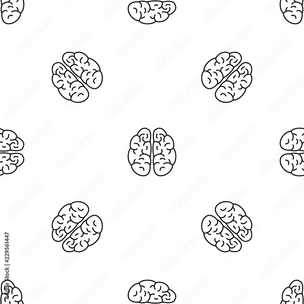 Poster brain pattern seamless vector repeat geometric for any web design