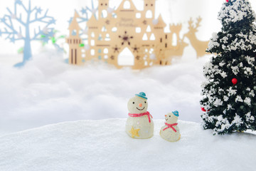 冬イメージ　クリスマス　雪だるま