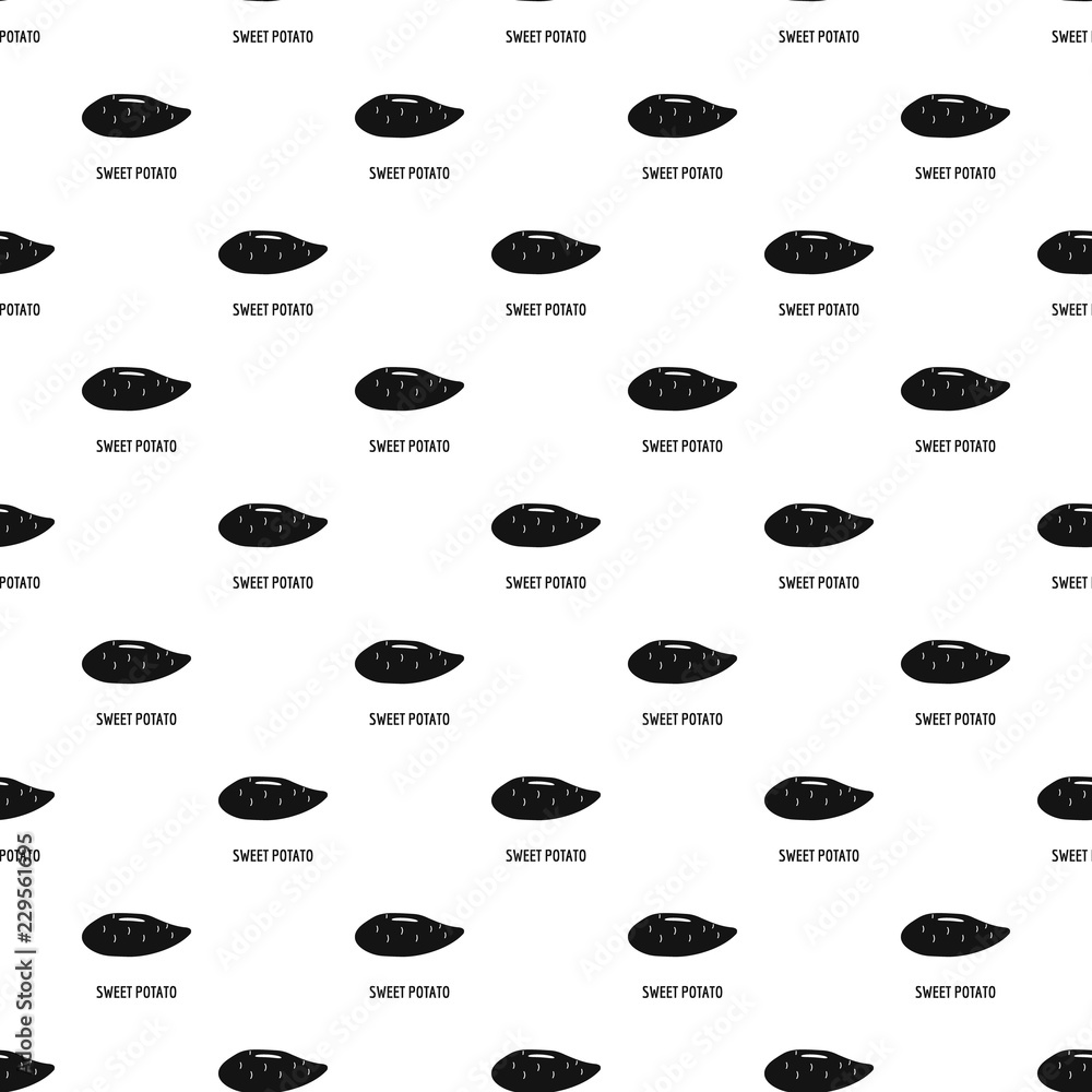 Poster sweet potato pattern seamless vector repeat geometric for any web design
