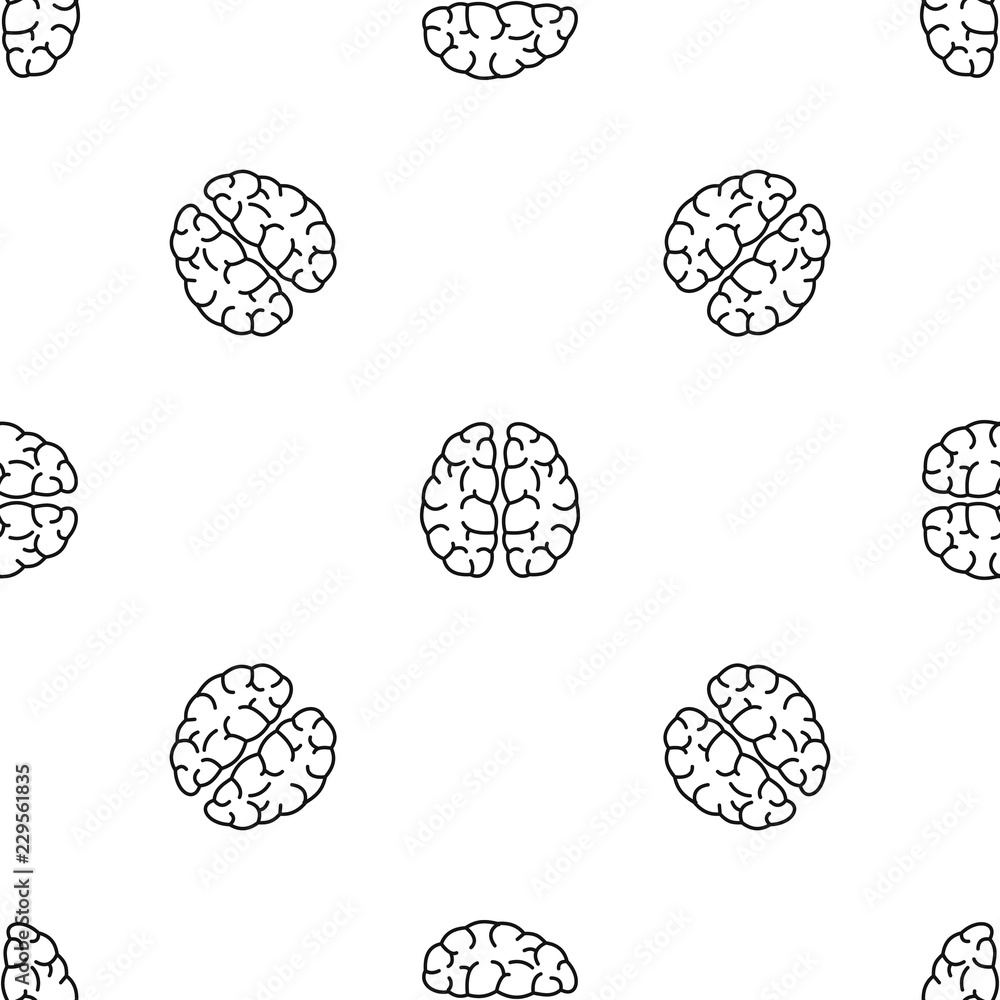 Poster brain neurons pattern seamless vector repeat geometric for any web design