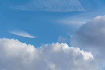 White clouds on a blue sky 
