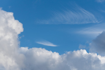 White clouds on a blue sky 
