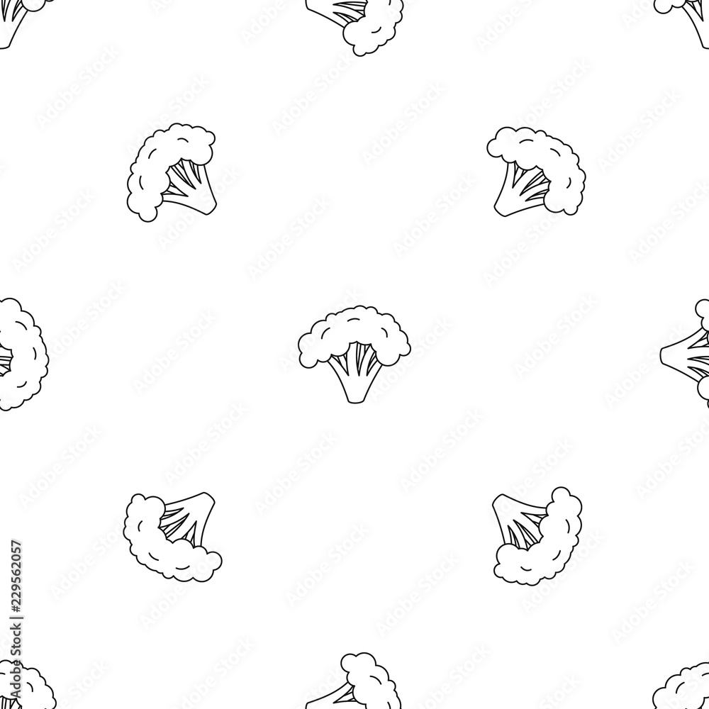 Poster broccoli pattern seamless vector repeat geometric for any web design