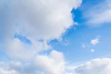 White clouds on a blue sky 