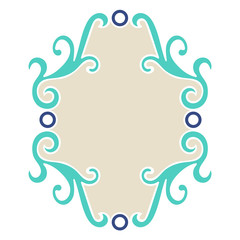 Abstract frame, design element isolated on white background. Vector illustration.Abstract frame, design element isolated on white background. Vector illustration.