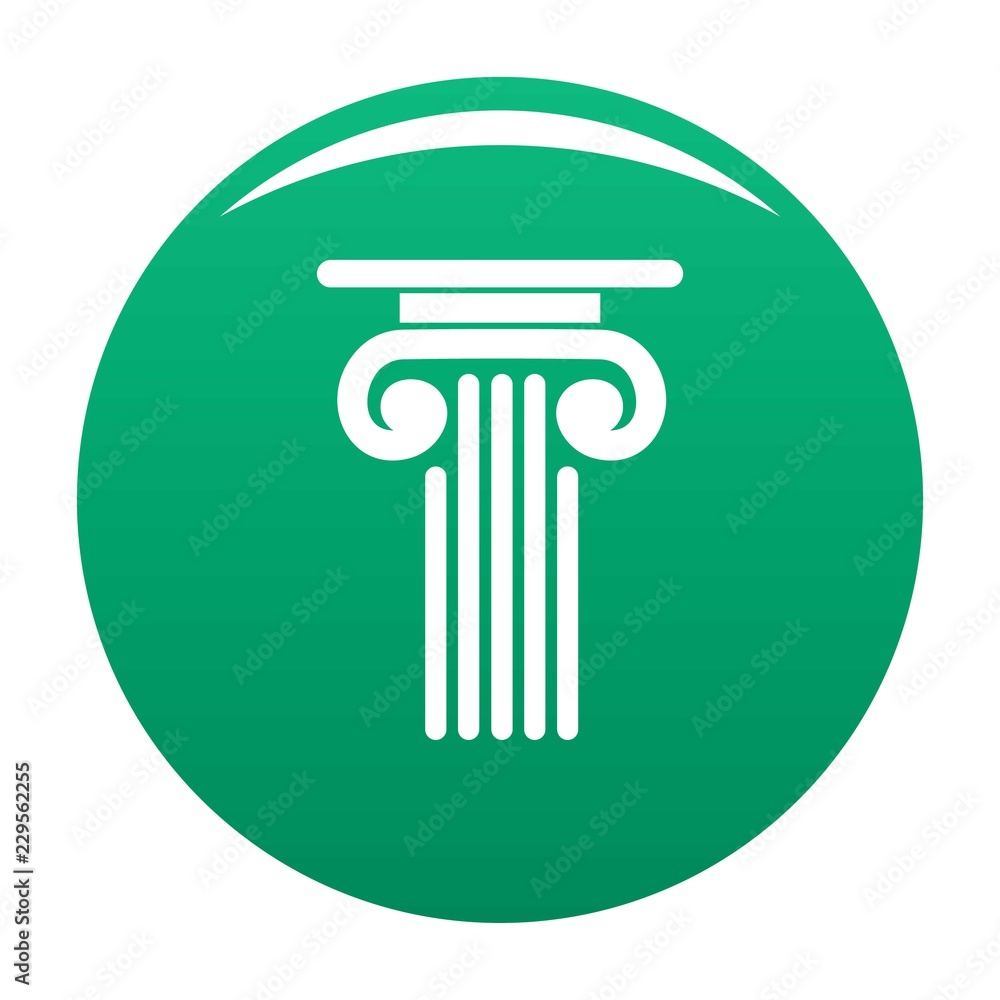 Poster outer column icon. simple illustration of outer column vector icon for any design green