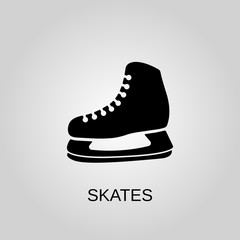 Skates icon. Skates symbol. Flat design. Stock - Vector illustration.