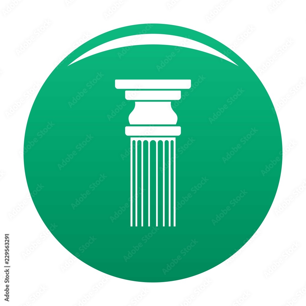 Poster rectangular column icon. simple illustration of rectangular columnvector icon for any design green