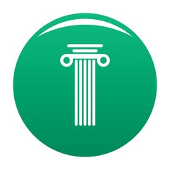 Square column icon. Simple illustration of square column vector icon for any design green