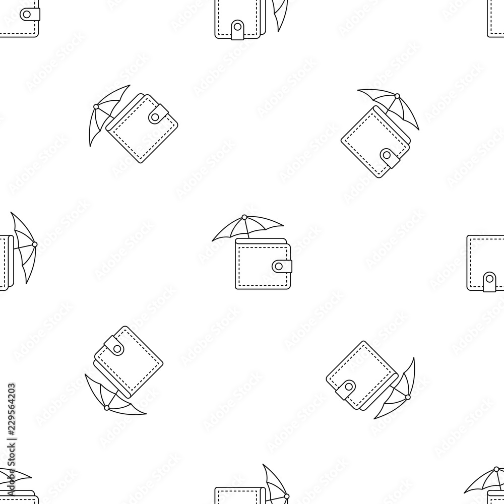 Poster safe wallet pattern seamless vector repeat geometric for any web design