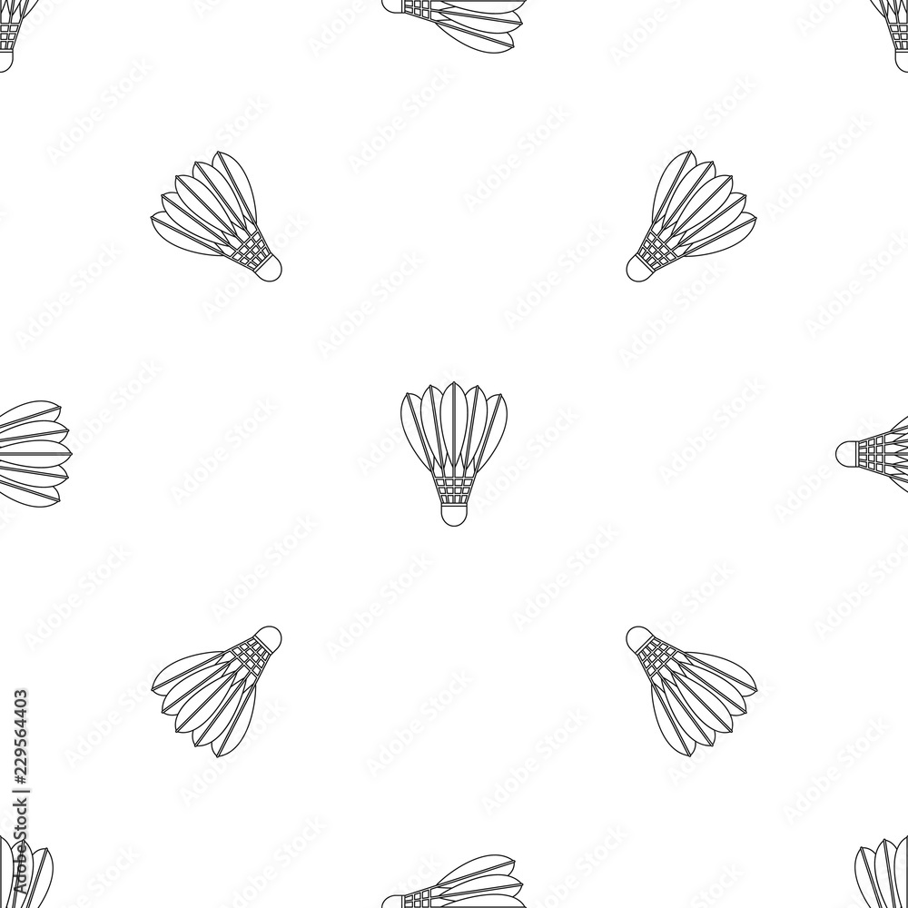 Poster shuttlecock pattern seamless vector repeat geometric for any web design