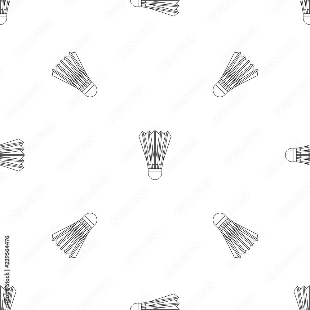Poster badminton shuttlecock pattern seamless vector repeat geometric for any web design