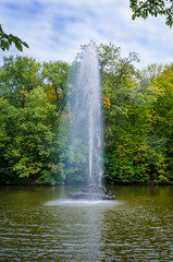 Obraz premium fountain in the form of a snake in the water