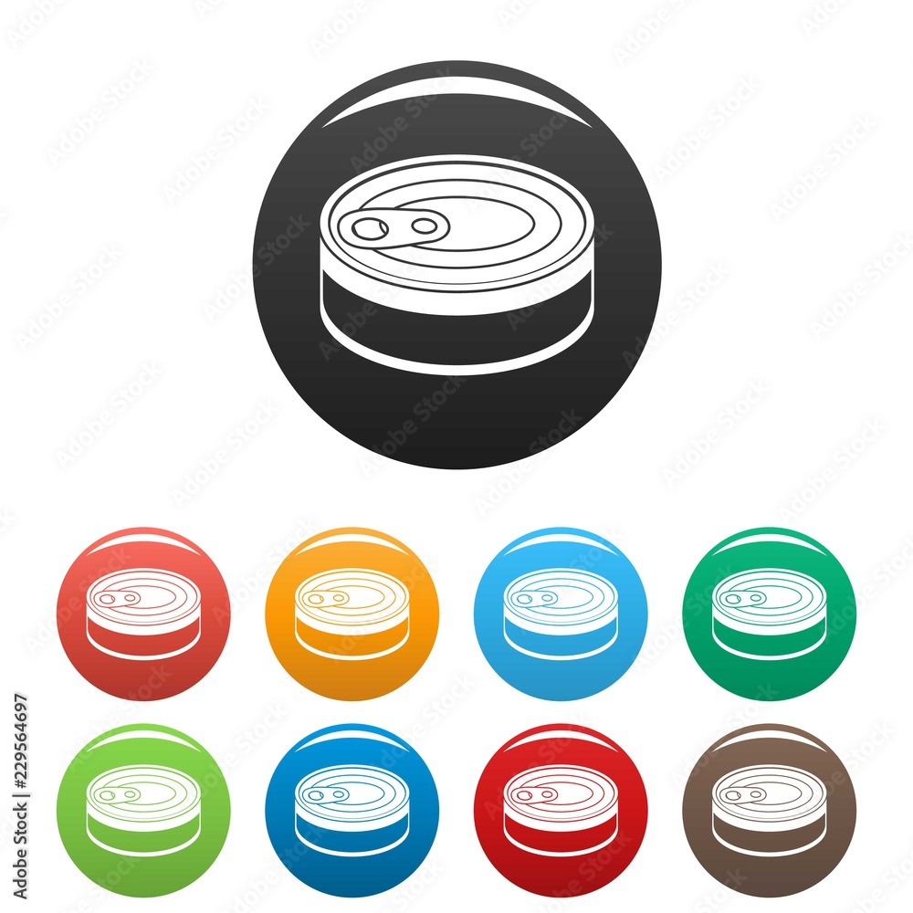 Poster tuna can icon. simple illustration of tuna can vector icon for web design isolated on white backgrou