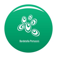 Bordetella pertussis icon. Simple illustration of bordetella pertussis vector icon for any design green