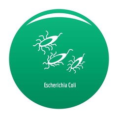 Escherichia Coli icon. Simple illustration of escherichia colin vector icon for any design green