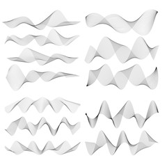 wavy lines form spiral ribbon design element effect 3d51