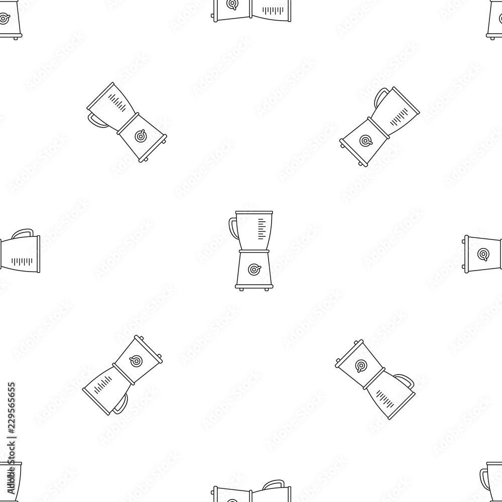 Poster food blender pattern seamless vector repeat geometric for any web design
