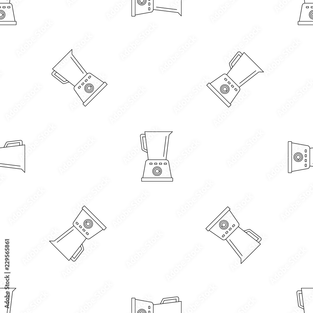Poster kitchen blender pattern seamless vector repeat geometric for any web design