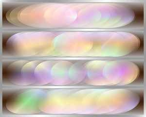 Set of four backgrounds of light colors