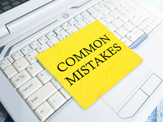 Common Mistakes, Motivational Words Quotes Concept