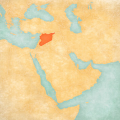 Map of Middle East - Syria
